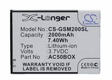 CS-GSM200SL Batteries 2000mAh Compatible avec [Archos]