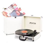 Fenton Rp115d Platine Vinyle Vintage Bluetooth Et Rc30 Valise Pour Disques Vinyles - Blanc