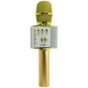 Micro Karaoké Sans fil Bluetooth avec Haut parleur 5W Autonomie 8H LinQ doré