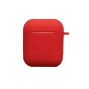 Silicone souple antichoc housse de protection cas casque boîte de rangement rouge pour les air pods 1 et les air pods 2