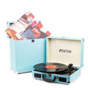 Fenton Rp115 Platine Vinyle Vintage Bluetooth Et Rc30 Valise Pour Disques Vinyles - Bleu