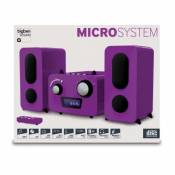 Microchaîne violette Lecteur CD - Radio PLL FM Stéréo