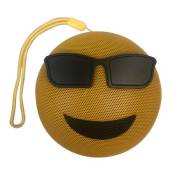 CABLING® Haut-Parleur Portable Bluetooth sans Fil Mini Haut-Parleur Bluetooth Portable Emoji Emoticon Glasses Lunettes avec Support, Mains Libres, Sup