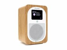 Radio dab pure avec bluetooth – evoke h3 – radio numérique dab+/fm – musique sans fil via bluetooth – écran couleur – double alarme – portable – walnu