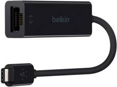 Belkin - Adaptateur USB C vers Ethernet femelle - Noir (compatible avec le nouvel iPad Pro)