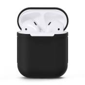 VSHOP® Étuis en silicone pour écouteur AirPods protection contre les chocs en silicone - étui pour Apple pods casque iPhone 7/7Plus (noir)