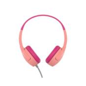 Belkin SoundForm Mini - Écouteurs avec micro - sur-oreille - filaire - jack 3,5mm - rose