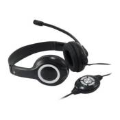 Conceptronic CCHATSTARU2B - Micro-casque - sur-oreille - filaire - USB - noir, blanc