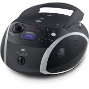 Grundig GRB 4000 BT DAB+ Radio Boombox Portable avec Réception Bluetooth, Noir/Argent