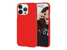 JAYM Soft Feeling Premium - Coque de protection pour téléphone portable - silicone, polyuréthanne thermoplastique (TPU) - rouge - pour Apple iPhone 15