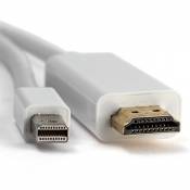Keple Adaptateur Mini DisplayPort DP vers HDMI Câble Thunderbolt Compatible avec MacBook, MacBook Pro 13/15 / 17 inch, MacBook Air/iMac/Mac Mini/Pro,