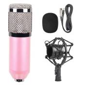 Microphone BM-800 3.5mm condensateur Rose