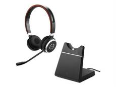 Jabra Evolve 65+ UC stereo - Micro-casque - sur-oreille - Bluetooth - sans fil - NFC* - USB