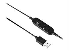 V7 HU311-2NP - Micro-casque - sur-oreille - filaire - USB - noir