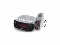 Caliber hcg201 radio réveil fm projecteur double alarme
