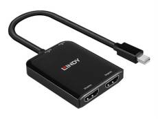 Lindy - Répartiteur vidéo/audio - MST hub, Mini DisplayPort - 2 x HDMI - de bureau