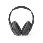 Nedis HPBT3261BK - Écouteurs avec micro - circum-aural - Bluetooth - sans fil - Suppresseur de bruit actif - noir mat