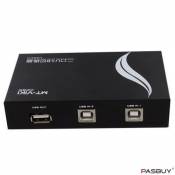 2 Ports USB 2.0 Key Press Sharing Switch Box Hub for