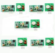 ARCELI 5pcs 433Mhz RF Kit émetteur et récepteur Link Kit pour Arduino