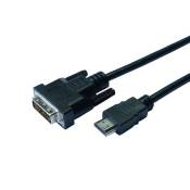 Câble DVI Mâle vers HDMI Mâle Lineaire 1.5 m Noir