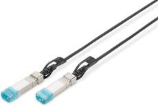 Digitus DN-81221-01 câble de Fibre Optique 1 m DAC SFP+ Noir - Câbles de Fibre Optique (1 m, DAC, SFP+, SFP+, Mâle/Mâle, Noir)