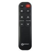 Geemarc TV5 - Télécommande - 7 boutons - noir
