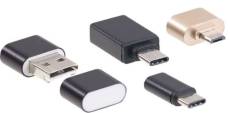 Lecteur de cartes MicroSD et adaptateurs OTG vers Micro-USB et USB-C