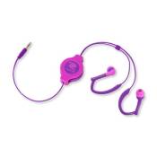 Retrak : Écouteurs intra-auriculaires rétractables Sport - Rose/violet