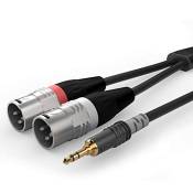 SommerCable HBA-3SM2-0150 Câble adaptateur audio [1 x fiche XLR 3 broches – 1 x fiche jack 3,5 mm] 1.