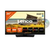 24 Smart TV avec lecteur DVD intégré et adaptateur voiture 12 V Lenco DVL-2483BK Noir