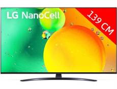 LG 55NANO766QA - Classe de diagonale 55" NANO76 Series TV LCD rétro-éclairée par LED - Smart TV - ThinQ AI, webOS - 4K UHD (2160p) 3840 x 2160 - HDR -