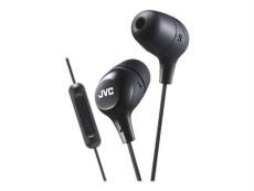 JVC HA-FX38M-E Marshmallow - Écouteurs avec micro - intra-auriculaire - filaire - jack 3,5mm - noir