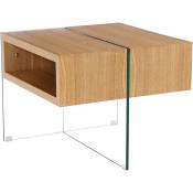 Table basse Venezia - 60 x 60 x 50 cm - Finition chêne