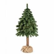 Flhf - Sapin de Noël artificiel avec tronc d'arbre