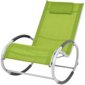 Vidaxl - Chaise à bascule d'extérieur Vert Textilène