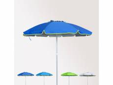 Parasol de plage 240 cm aluminium anti-vent protection