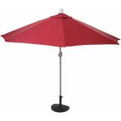 Demi-parasol en aluminium Parla, uv 50+ 270cm bordeaux