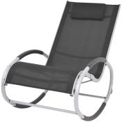 Vidaxl - Chaise à bascule d'extérieur Noir Textilène