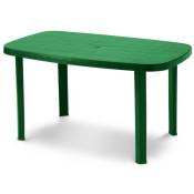 Table de jardin résine ovale verte Otello 140x80x72
