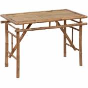 Table de jardin pliable 115x50x75 cm Bambou vidaXL