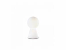 Lampe de table blanche birillo 1 ampoule diamètre