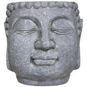 Pot de fleurs Bouddha en ciment d 17.5 cm Atmosphera