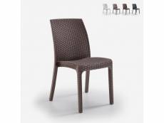 Chaise en polyrotin empilable pour bar jardin intérieur