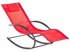 Chaise longue à bascule rouge carano ii 295043
