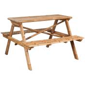 Vidaxl - Table de pique-nique 120 x 120 x 78 cm Bambou