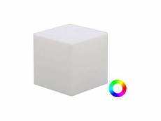 Cube lumineux intérieur extérieur cuby 43 cm recharge
