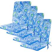 Lot de 4 Coussins pour chaises 95 x 40 cm motif Arabesque