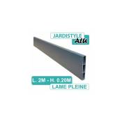 Lame Pleine Aluminium Gris Anthracite 2 mètres - Gris