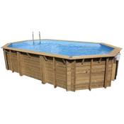 Kit piscine bois Nortland Ubbink azura octogonale 400x750x130cm