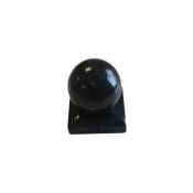 Chapeau Boule Epoxy Noir - Dessus de poteau 7X7 cm